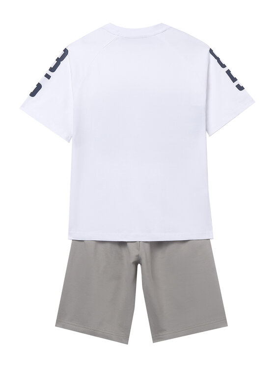 Mayoral Mayoral Komplet t-shirt i spodenki 6688 Szary Regular Fit