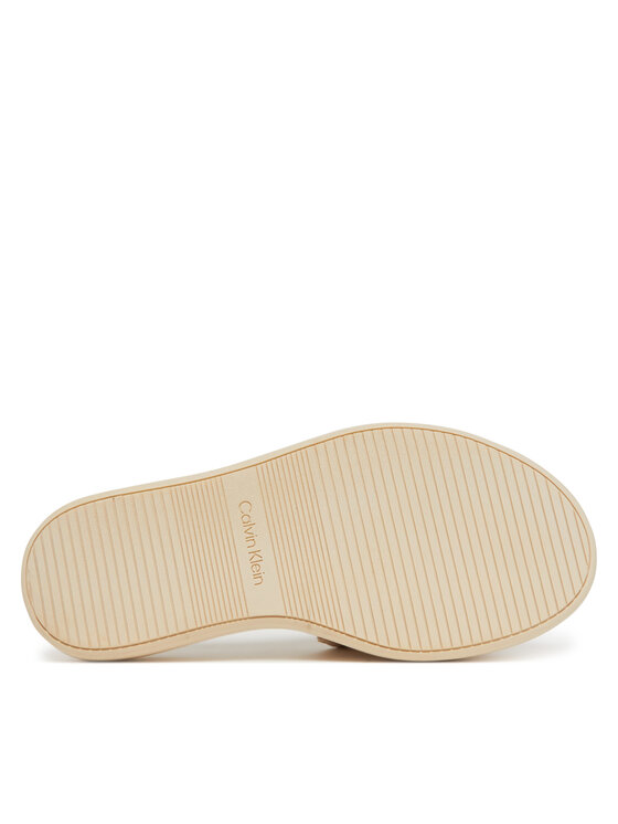 Calvin Klein Calvin Klein Şlapi Flatform Slide Jacq HW0HW02461 Écru