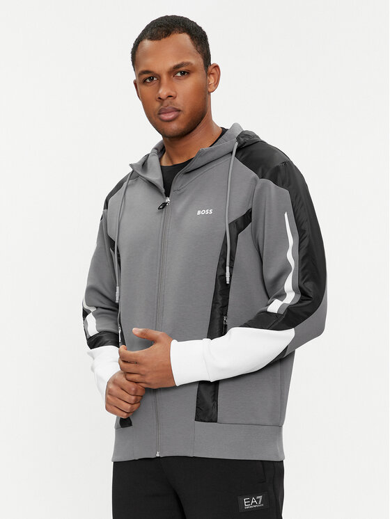 Boss Mikina Saggon 50504895 Sivá Relaxed Fit