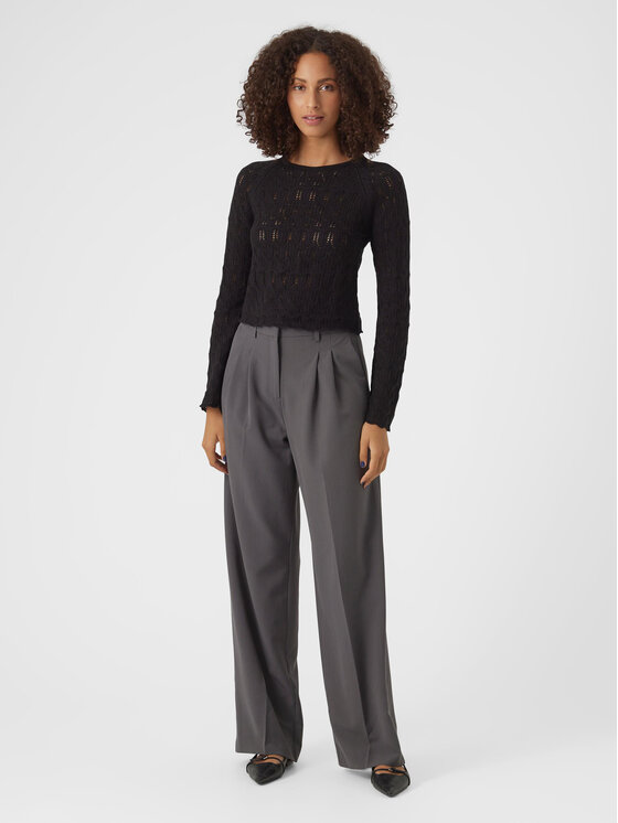 Vero Moda Vero Moda Sweter Fabienne 10299617 Czarny Slim Fit