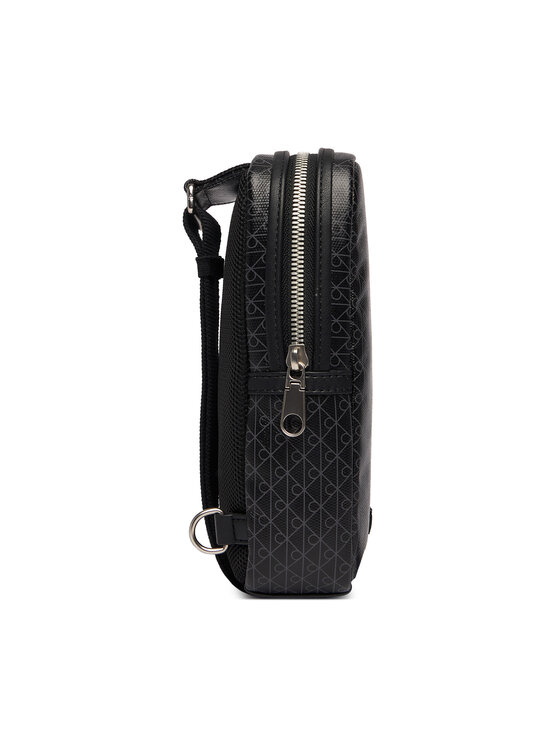 Calvin Klein Calvin Klein Brašna Emblem Aop Coated Square Sling LV04D3335G Černá