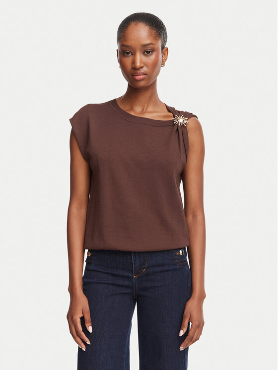Morgan Morgan Blusa 262-MCHOCO Marrone scuro Regular Fit