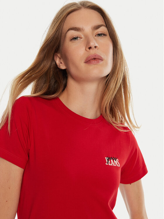 Guess Guess Marškinėliai W4BI57 J1314 Raudona Slim Fit