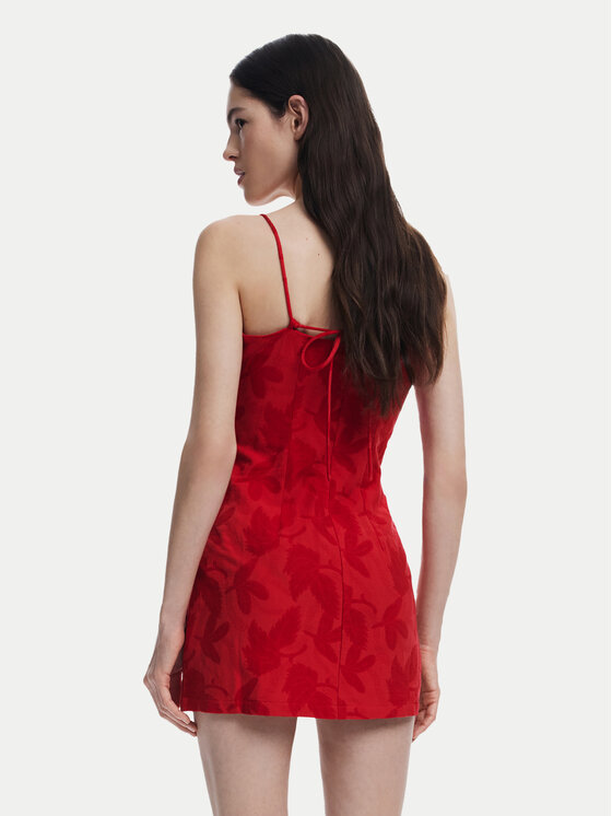 Desigual Desigual Coctailkleid Tigris 25SWVW85 Rot Slim Fit