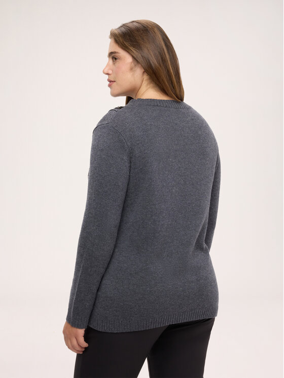 Fiorella Rubino Fiorella Rubino Sweter M582L008880N023 Szary Regular Fit