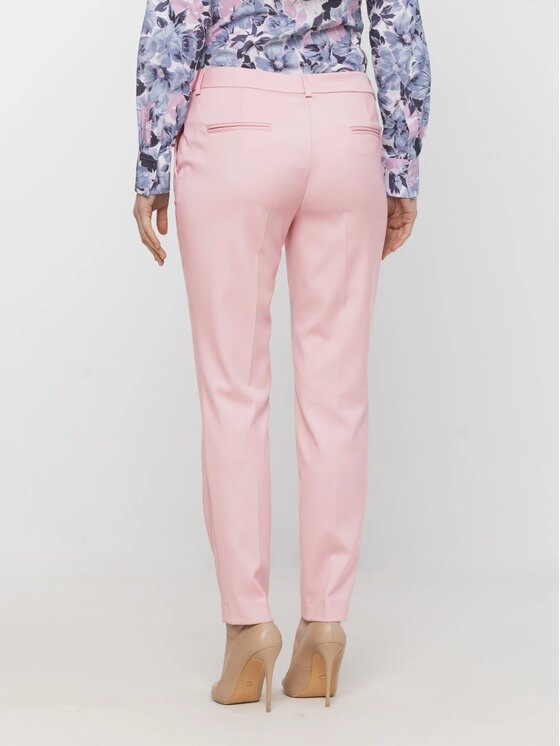 Willsoor Willsoor Spodnie materiałowe 68242 Różowy Slim Leg