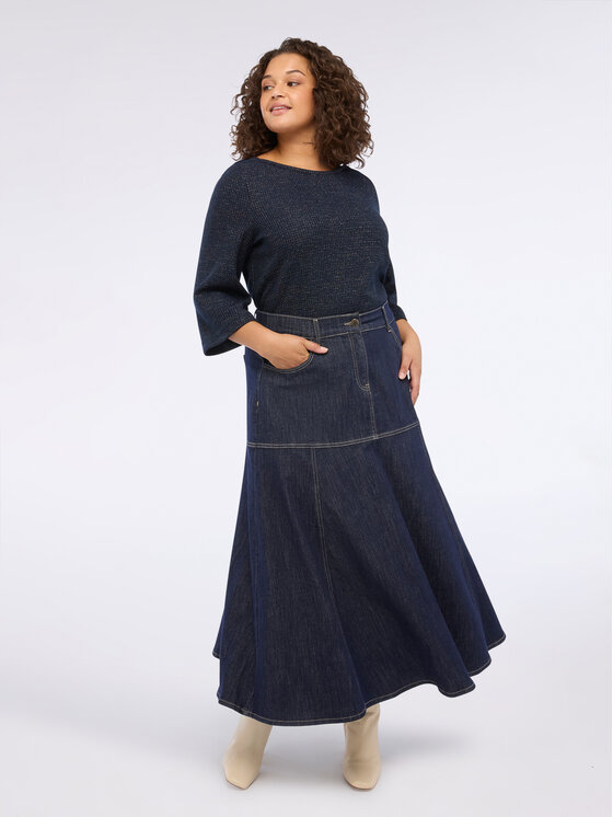 Fiorella Rubino Fiorella Rubino Bluza G858L008686N034 Niebieski Boxy Fit