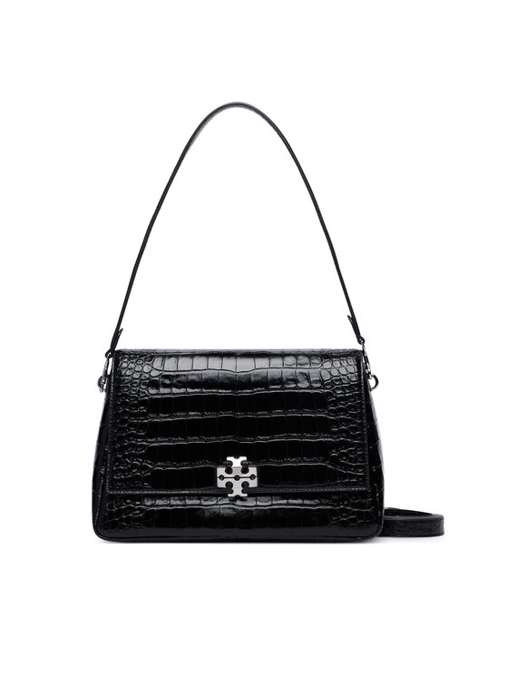 Tory Burch Tory Burch Handtasche Charlie Embossed Croc Shoulder Bag 183354 Schwarz