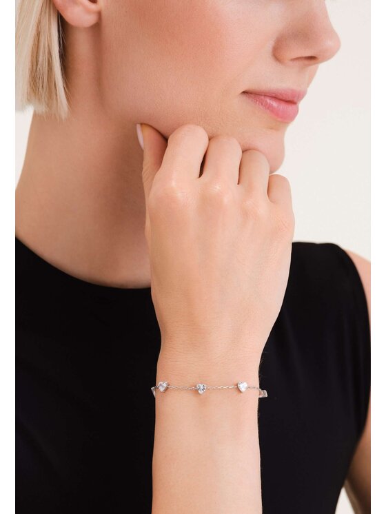 Rosefield Rosefield Bransoletka Heart Collection Srebrny