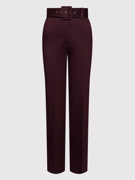 Victoria Victoria Beckham Victoria Victoria Beckham Штани з тканини 1122JTR003286A Бордовий Regular Fit