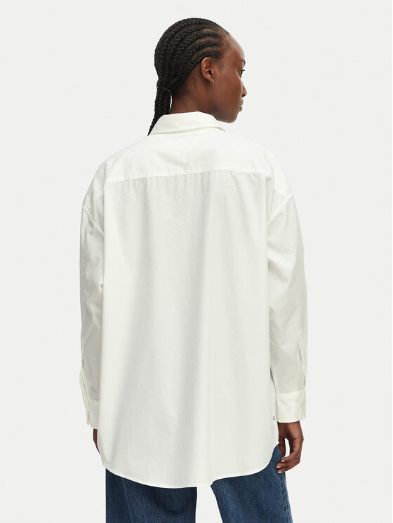 Tommy Jeans Tommy Jeans Риза Essential DW0DW22936 Бял Oversize