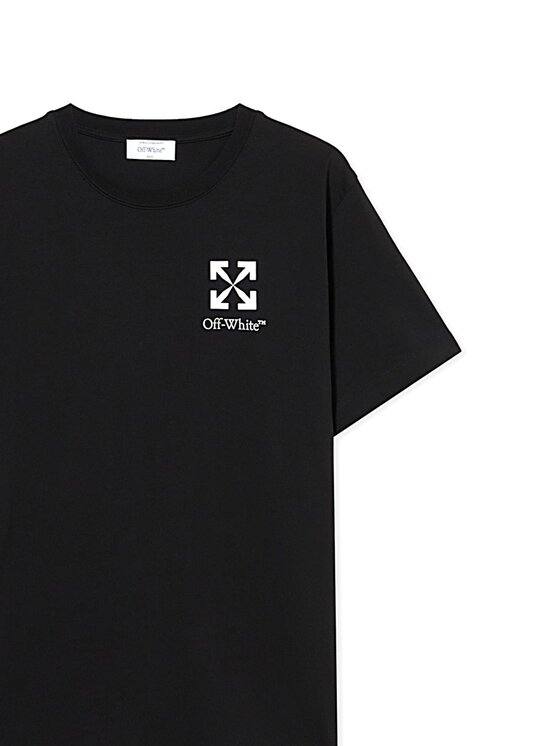 Off-White Off-White T-Shirt OMAA027S26JER00B Czarny Regular Fit