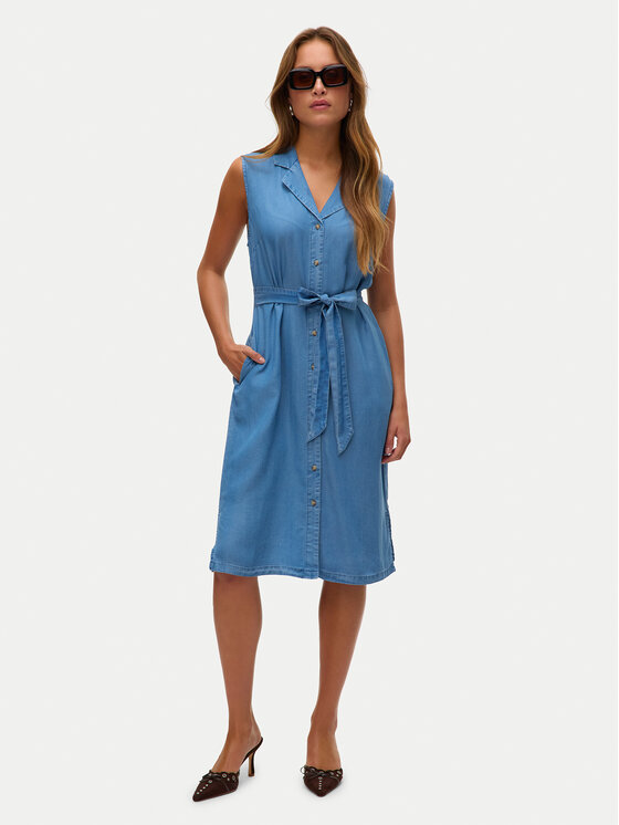 Vero Moda Vero Moda Sukienka letnia Bree 10304888 Niebieski Regular Fit