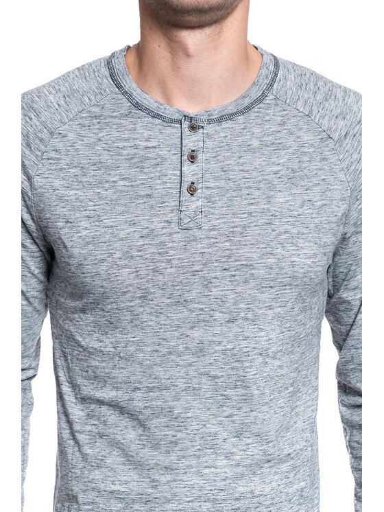 Mustang Mustang T-shirt ANTON RAGLAN HENLEY Grigio Regular Fit