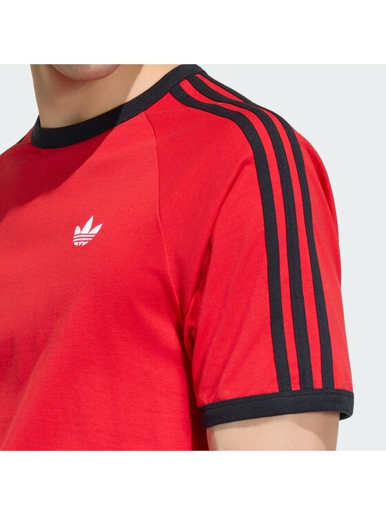 adidas adidas T-Shirt 3-Stripes Czerwony Regular Fit