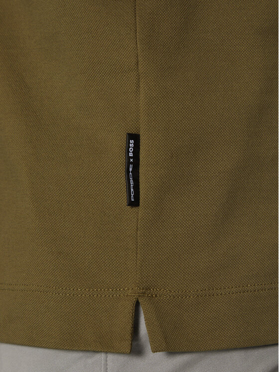 BOSS BOSS Polokošeľa PORSCHE X PORSCHE 50531463 Kaki Regular Fit