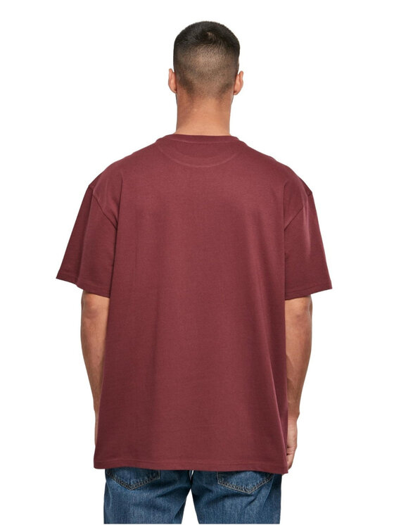 TeeShoppen TeeShoppen T-Shirt 'Oversized Collection' Bordowy Oversize