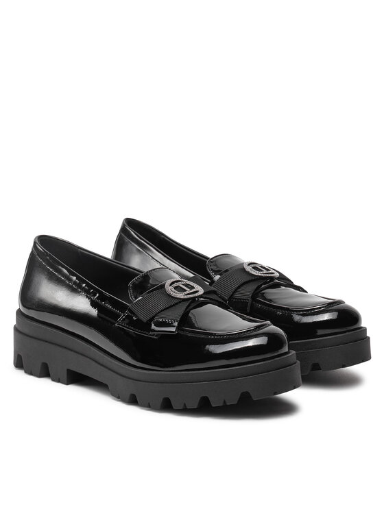 TWINSET TWINSET Loaferice Mocassino 242GCJ S Crna