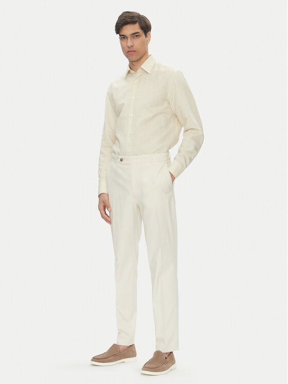BOSS BOSS Чино панталони C-Perin 50544005 Екрю Relaxed Fit