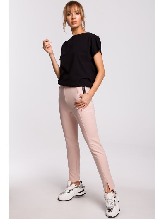 Made of Emotion Made of Emotion Pantaloni in maglia M493 Rosa Ahletic Fit