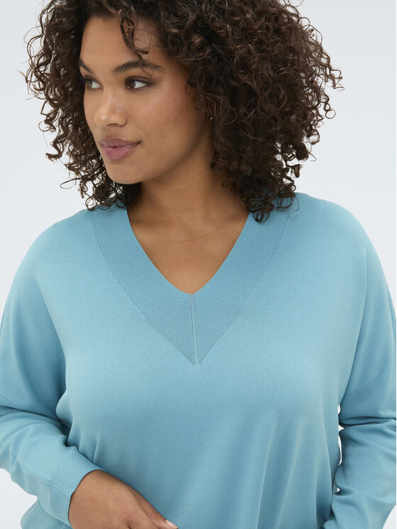 Fiorella Rubino Fiorella Rubino Sweter M248E002270N005 Turkusowy A-Line Fit