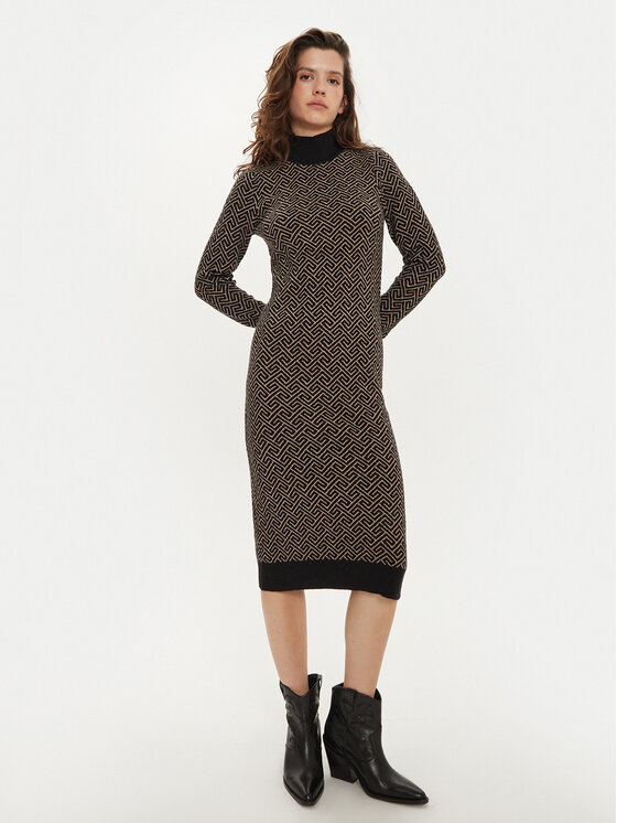 Vero Moda Vero Moda Úpletové šaty Aria 10314462 Černá Slim Fit