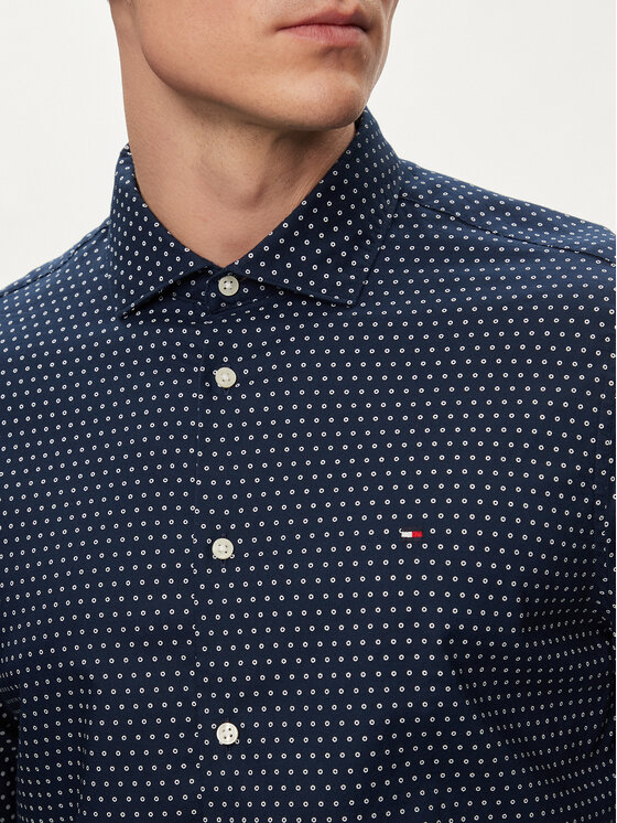 Tommy Hilfiger Tommy Hilfiger Πουκάμισο Circle MW0MW34649 Σκούρο μπλε Slim Fit