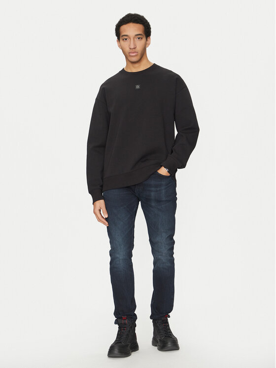 HUGO HUGO Felpa Dettil 50533689 Nero Relaxed Fit