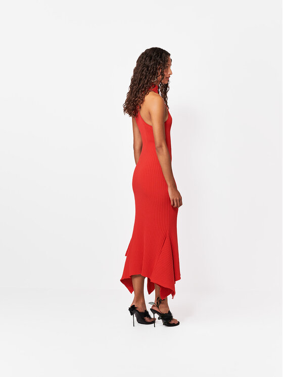 La Mania La Mania Vestito di maglia HANA Rosso Basic Fit