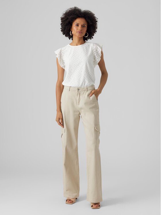 Vero Moda Póló 10286067 Fehér Loose Fit