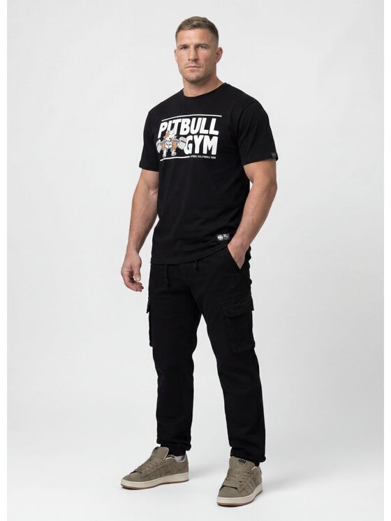 PITBULL PITBULL T-Shirt GYM Czarny Regular Fit