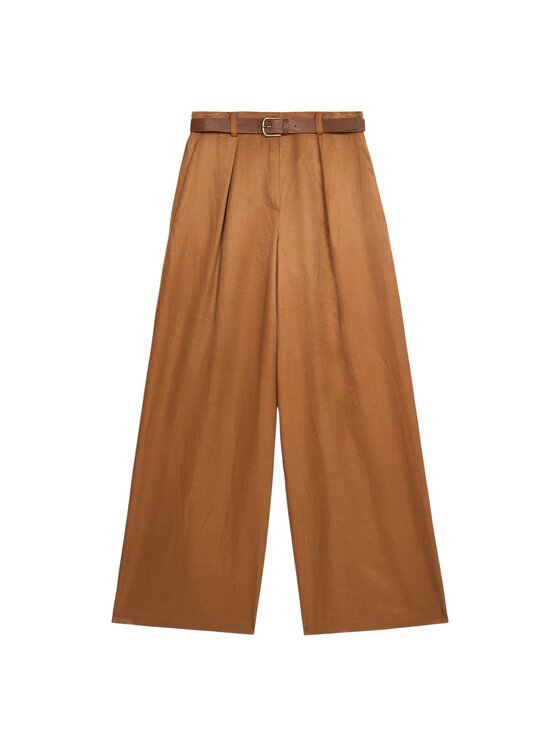 Oltre Oltre Pantaloni di tessuto P082R008837N022 Marrone Baggy Fit