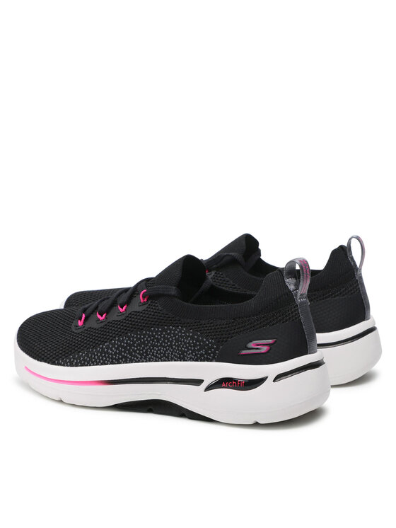 Skechers Skechers Sneakersy Go Walk Arch Fit 124863/BKHP Čierna