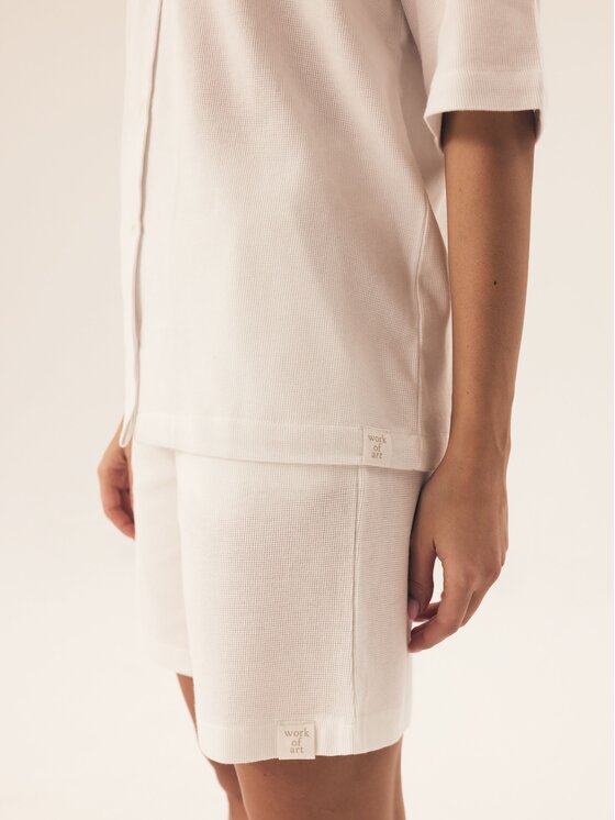 Henderson Henderson Komplet koszula i spodnie materiałowe 43348 Biały Regular Fit