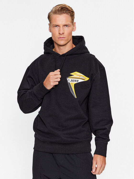BOSS Boss Mikina Weteamhood 50497143 Čierna Relaxed Fit