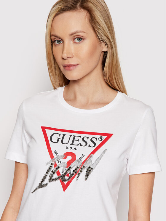 T-shirt Icon W2GI02 I3Z11 Bianco Regular Fit