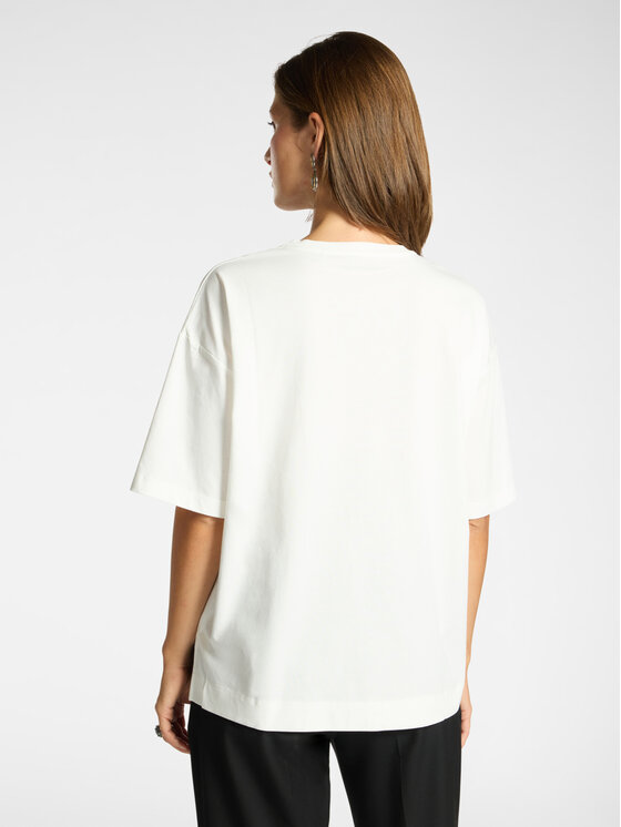 Elena Mirò Elena Mirò T-Shirt G054Z000705N011 Biały Boxy Fit