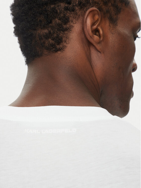 KARL LAGERFELD KARL LAGERFELD T-Shirt 755710 500224 Biały Regular Fit