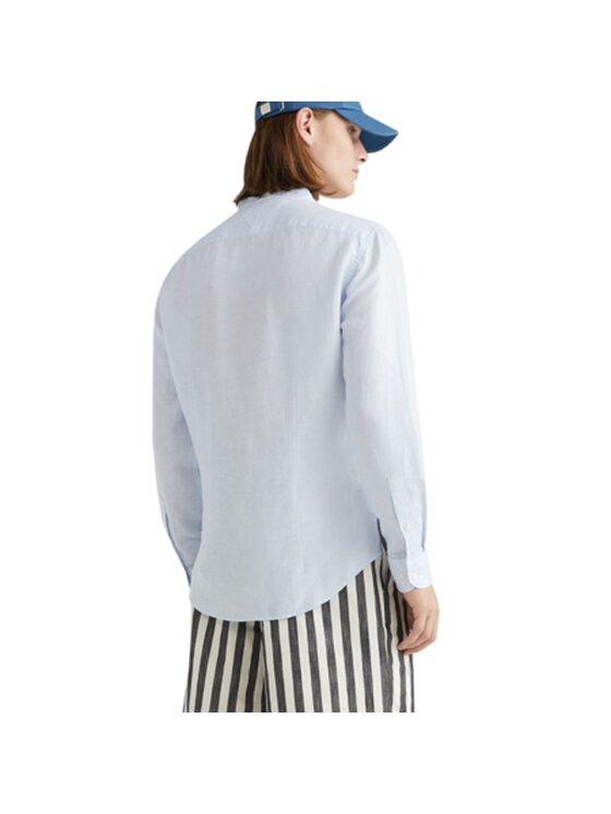 Tommy Hilfiger Tommy Hilfiger Košile LINEN Modrá Slim Fit