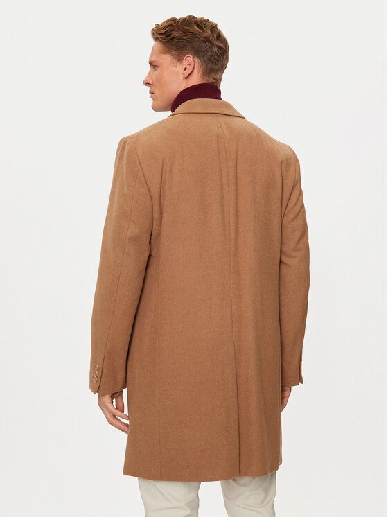 Pierre Cardin Pierre Cardin Płaszcz wełniany C4 83100.6130 Brązowy Regular Fit