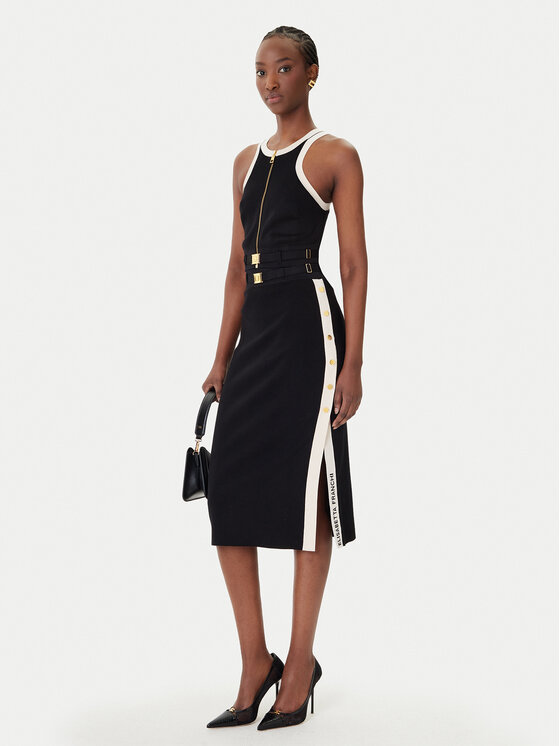 Elisabetta Franchi Elisabetta Franchi Midi szoknya GK-27S-61E2-V340 Fekete Regular Fit