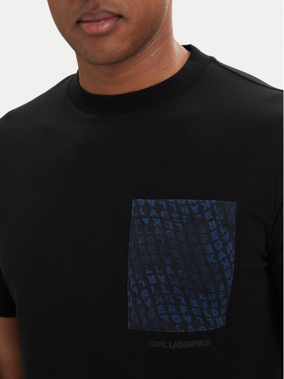 KARL LAGERFELD KARL LAGERFELD T-särk 755044 562221 Must Regular Fit
