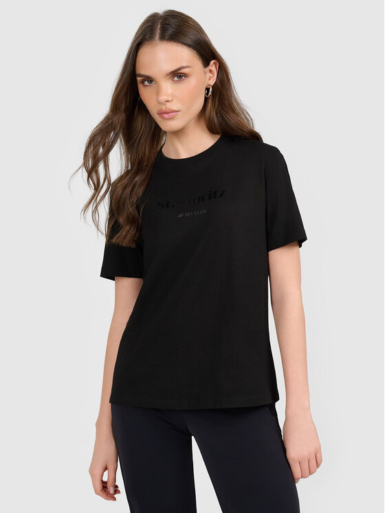 4F 4F T-Shirt SUMMIT BLISS Czarny Loose Fit