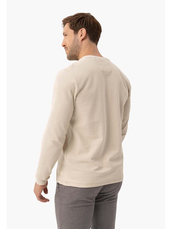 Volcano Volcano Longsleeve L-ONYX Beżowy Regular Fit