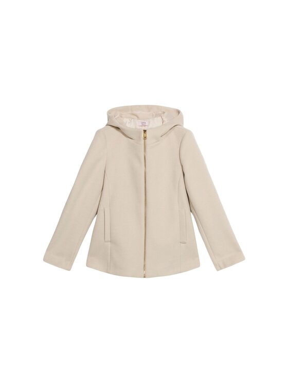 Oltre Oltre Cappotto 8722R001289N002 Écru Baggy Fit