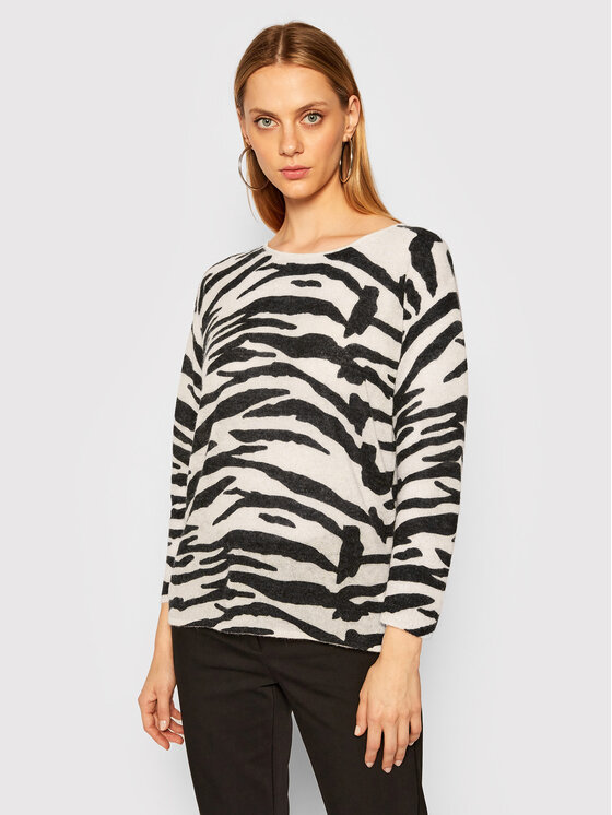 Calvin Klein Calvin Klein Пуловер Alpaca Blend Zebra K20K202041 Бежов Relaxed Fit