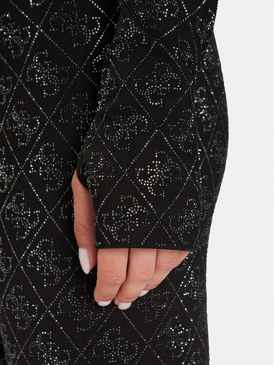 Guess Guess Блуза W5BP48 K7182 Черен Slim Fit
