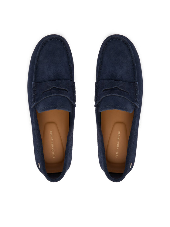 Tommy Hilfiger Tommy Hilfiger Mokassins Flag Soft Suede Driver Loafer FW0FW08558 Dunkelblau