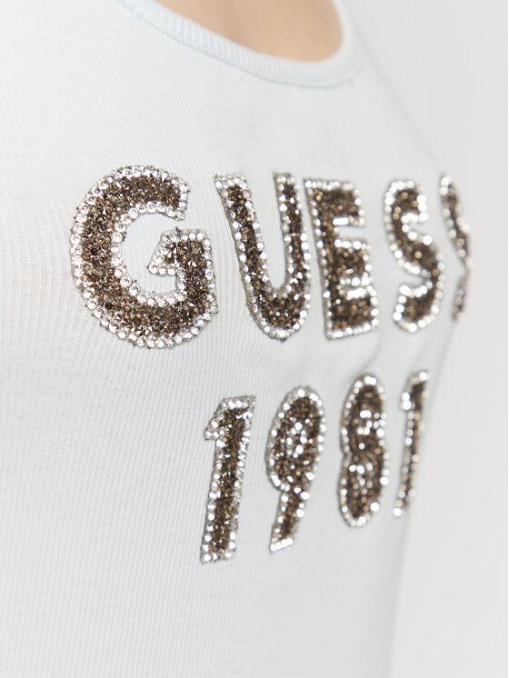 Guess Guess Top Tank Top W3RP07 K1814 Blu Slim Fit