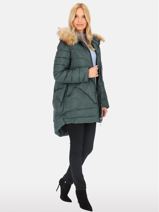 Perso Perso Kurtka zimowa BLHMK8504FR Zielony ciemny Regular Fit